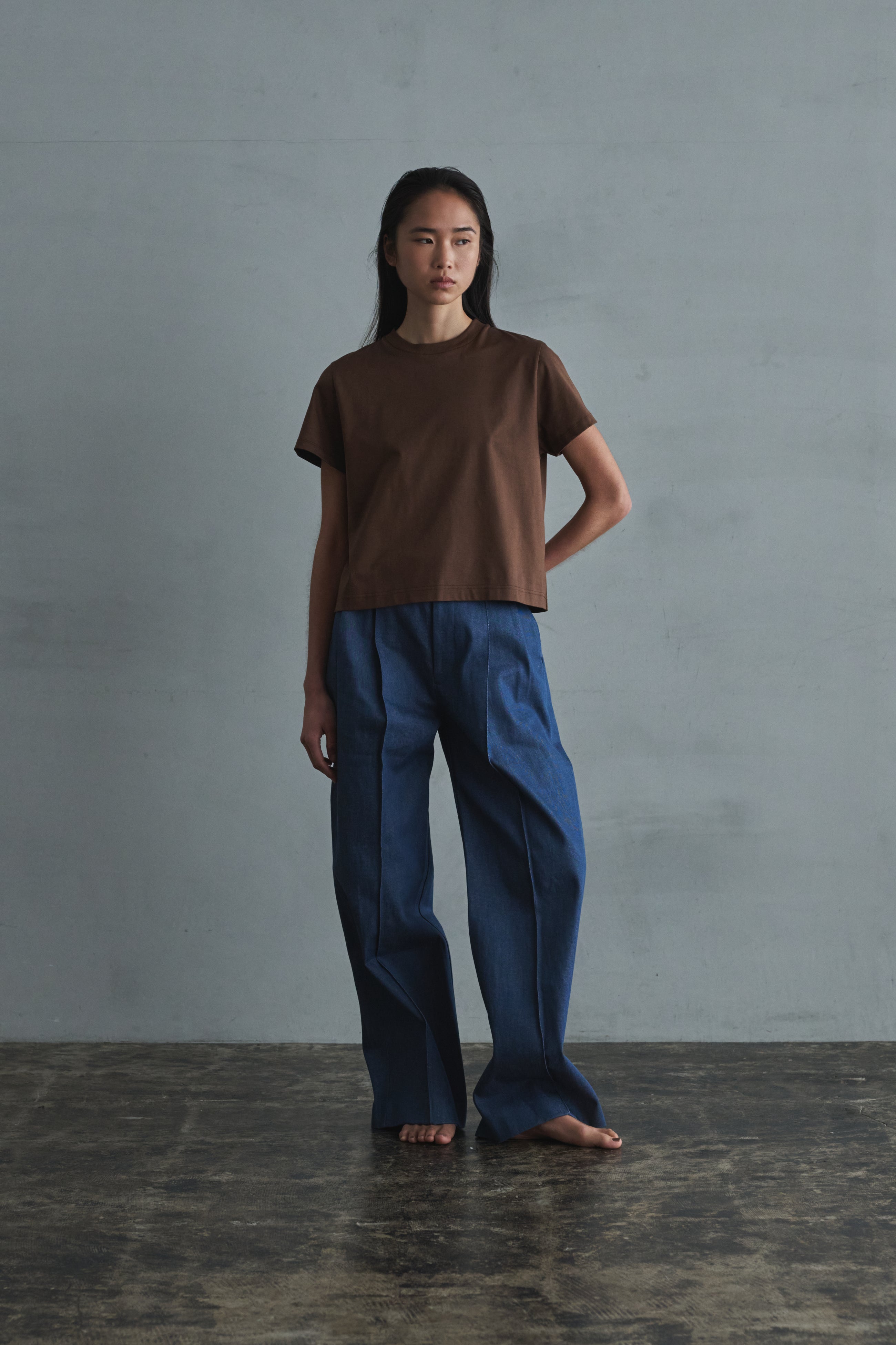 [tuning] denim wide slacks