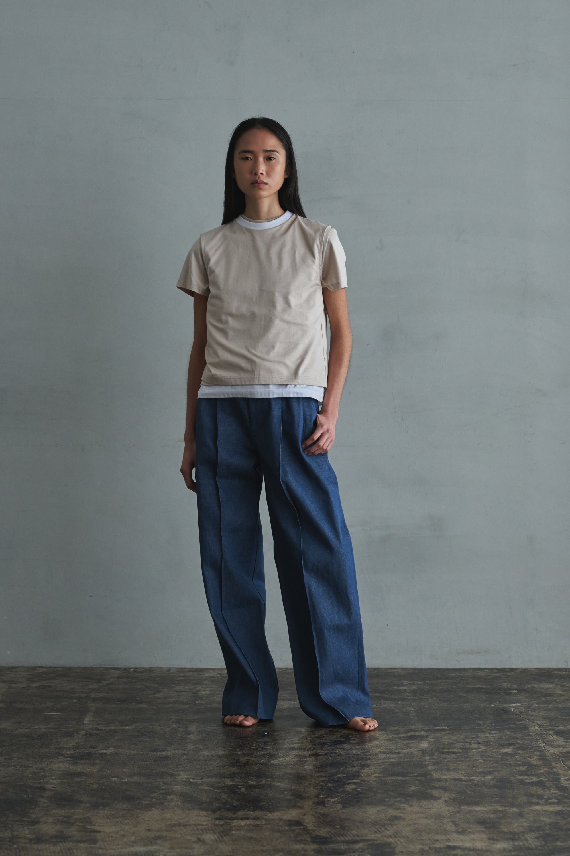 two tone sleeveless / short