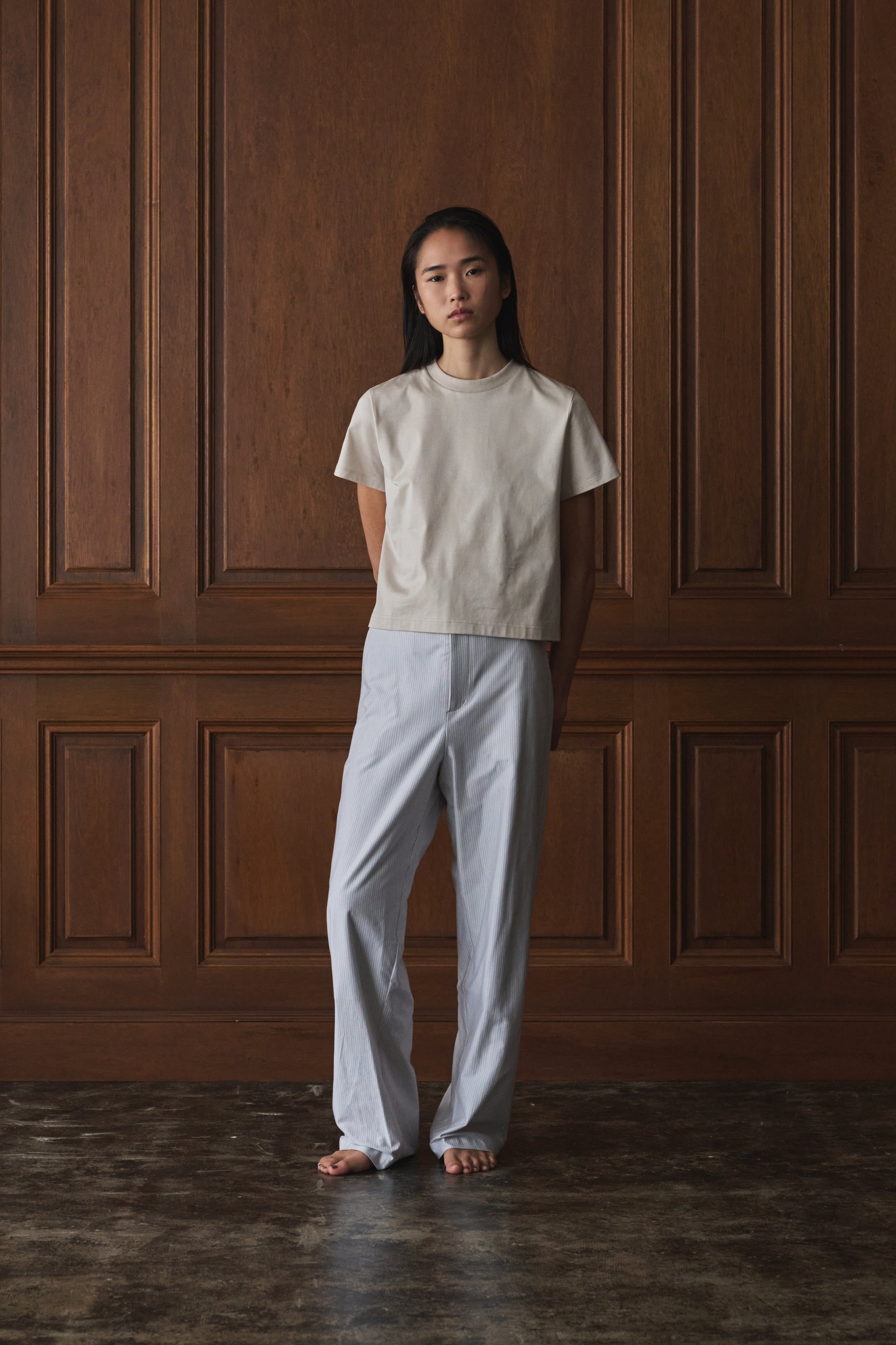 crew neck t-shirt / short