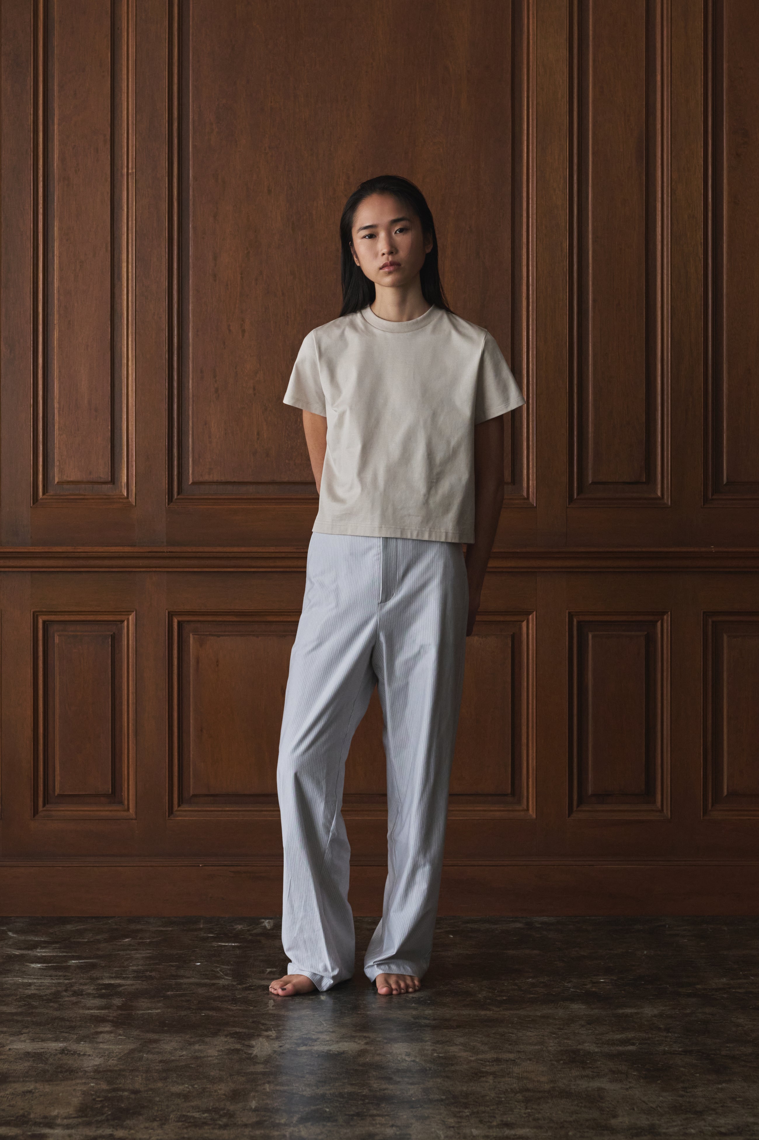 crew neck t-shirt / short