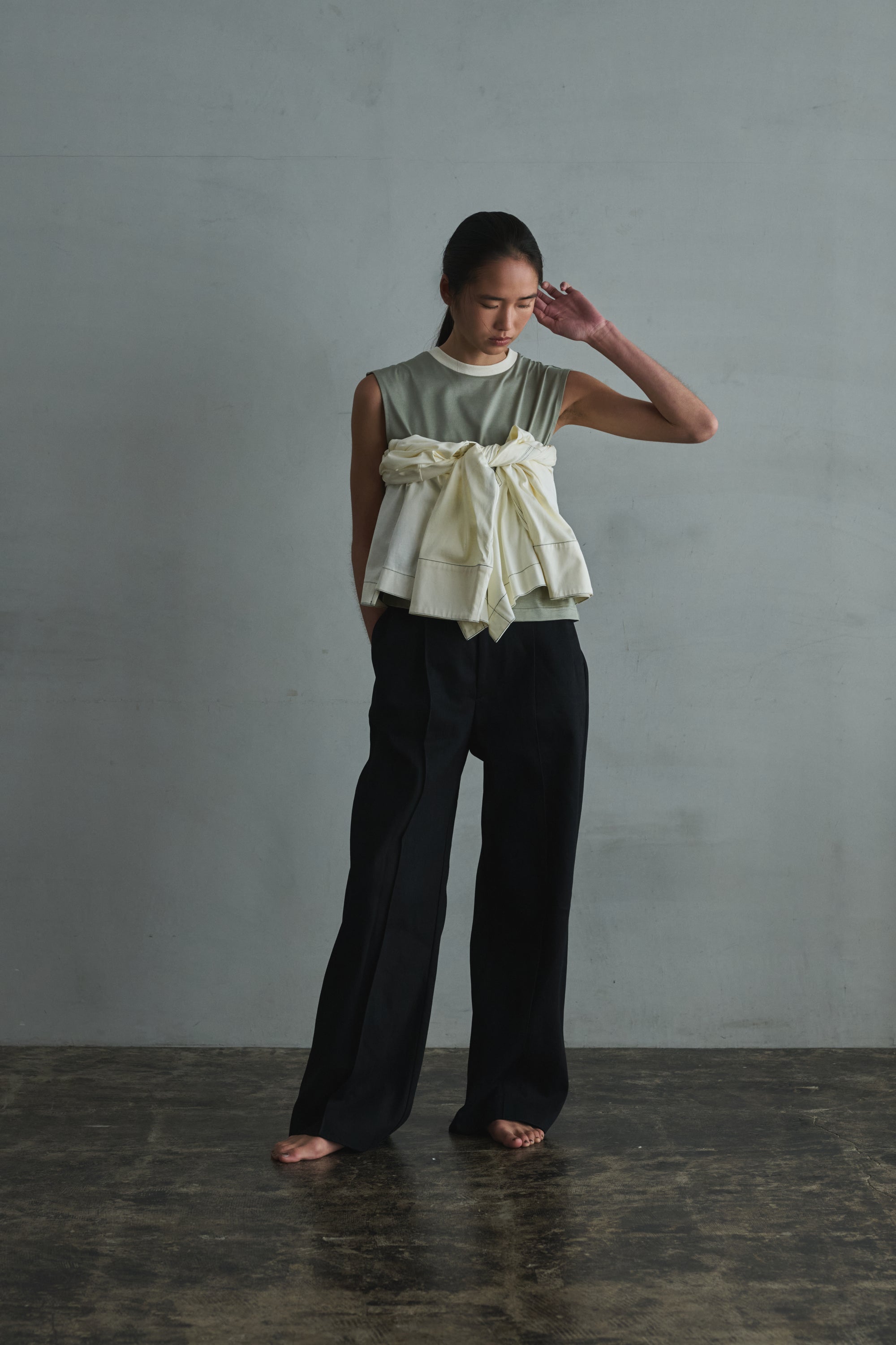 [tuning] denim wide slacks