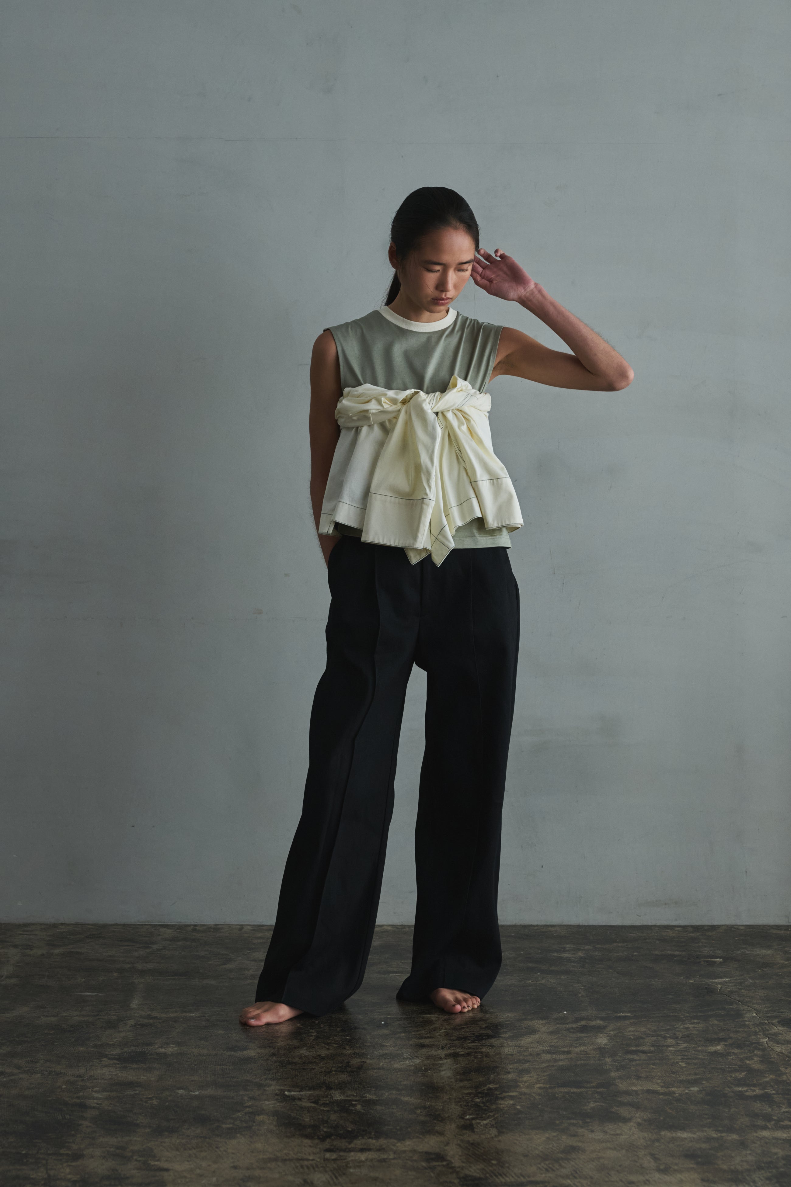 [tuning] denim wide slacks