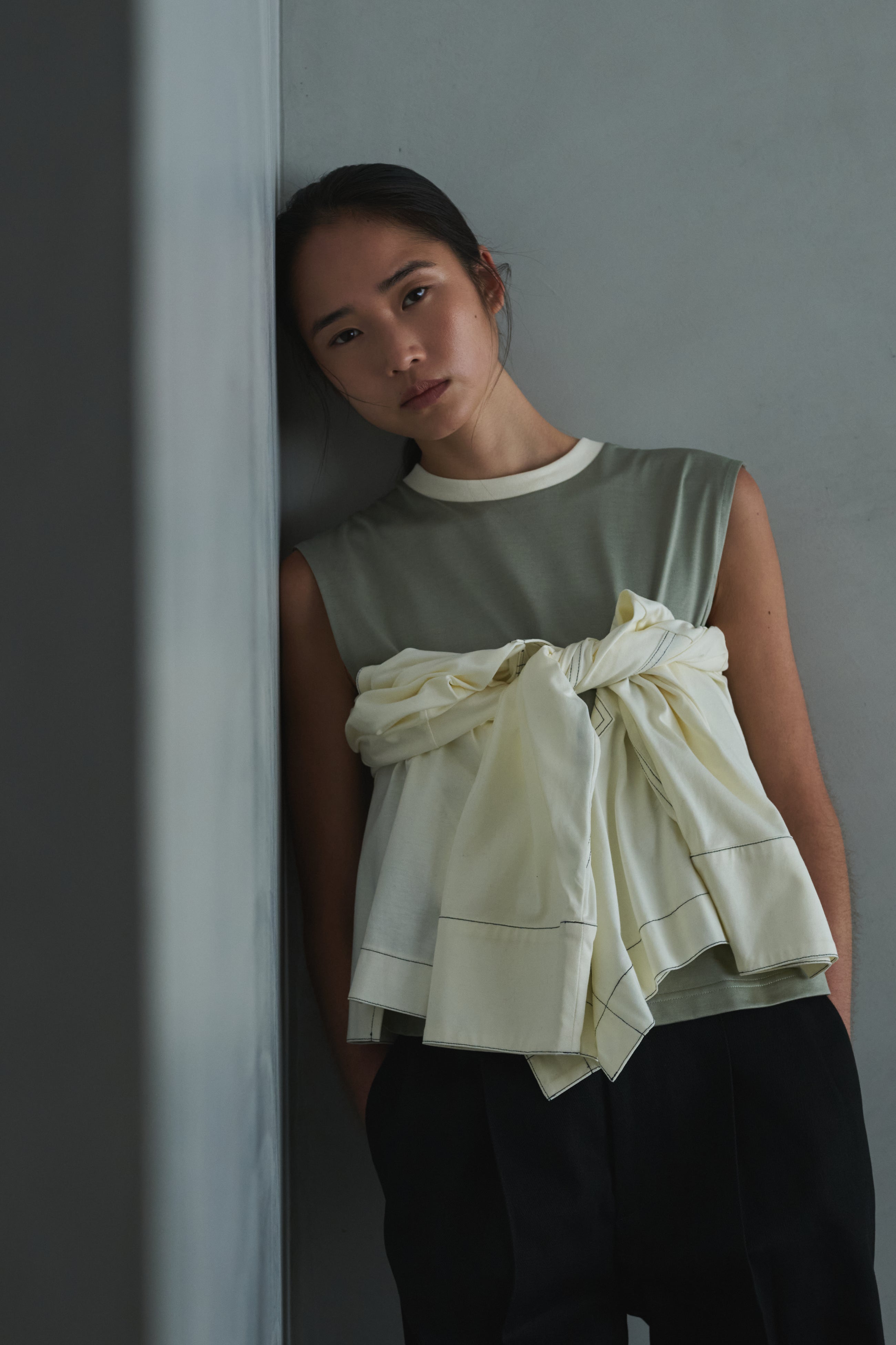 two tone sleeveless / short