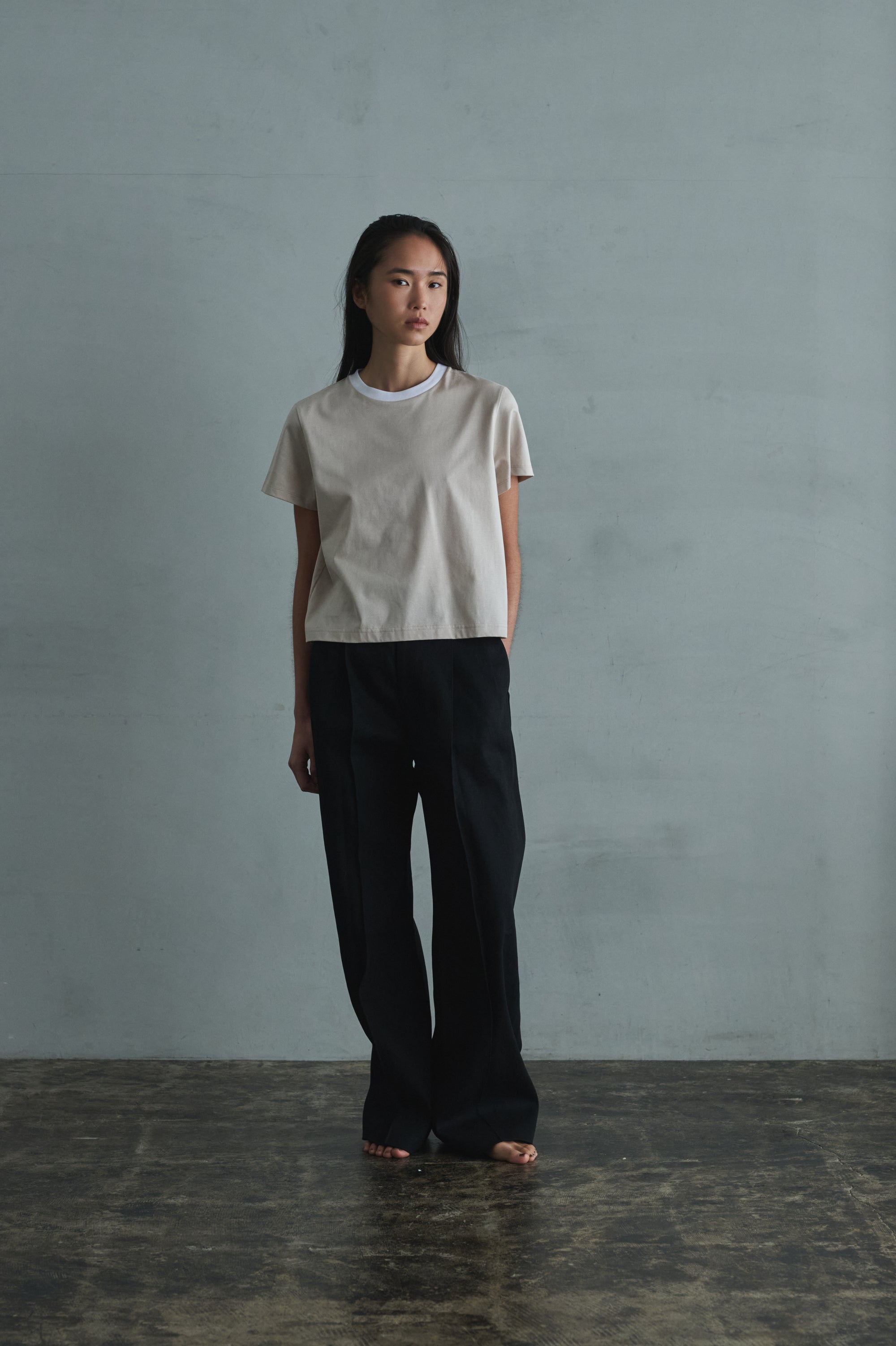 [tuning] denim wide slacks