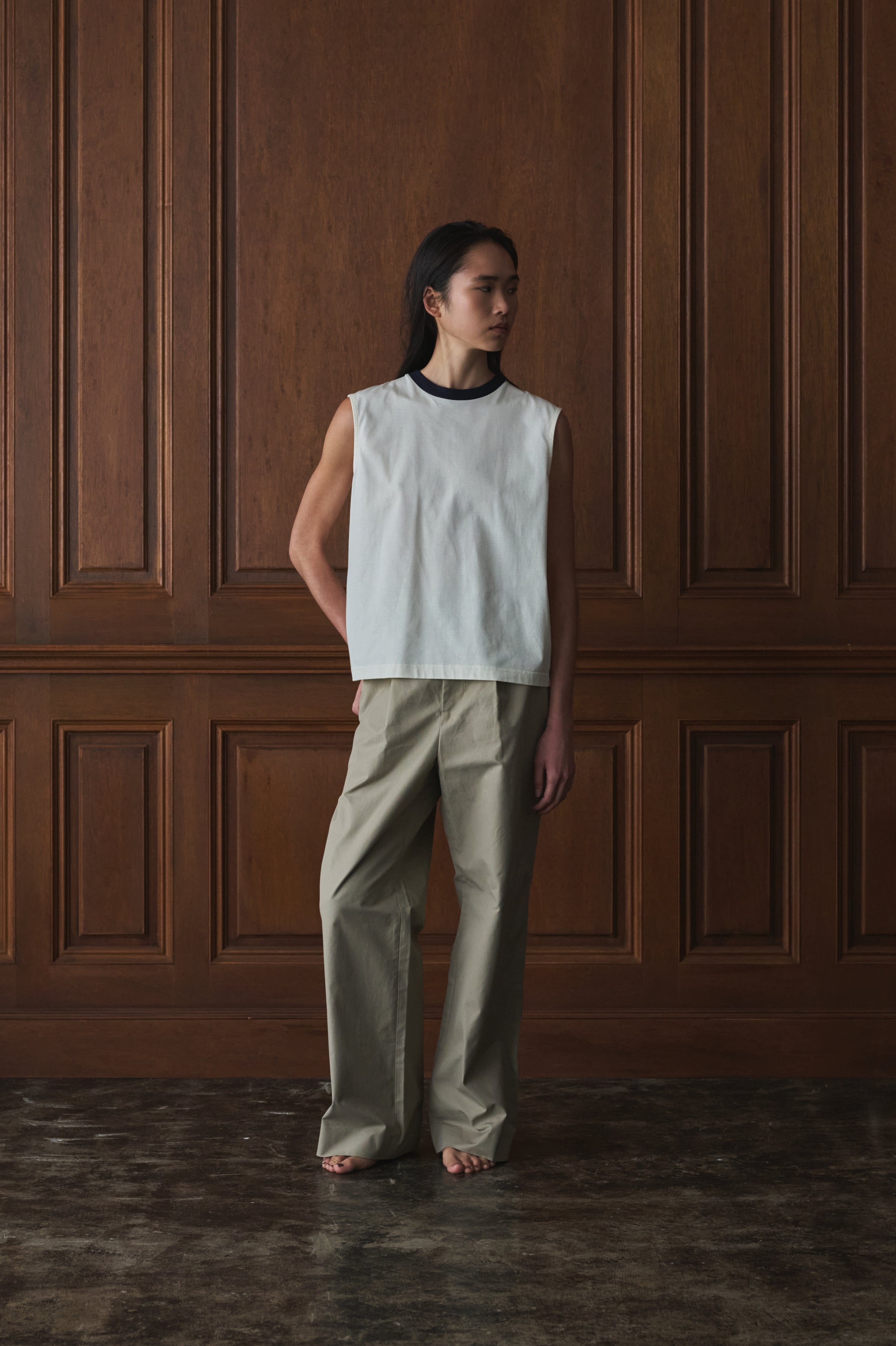 two tone sleeveless / short