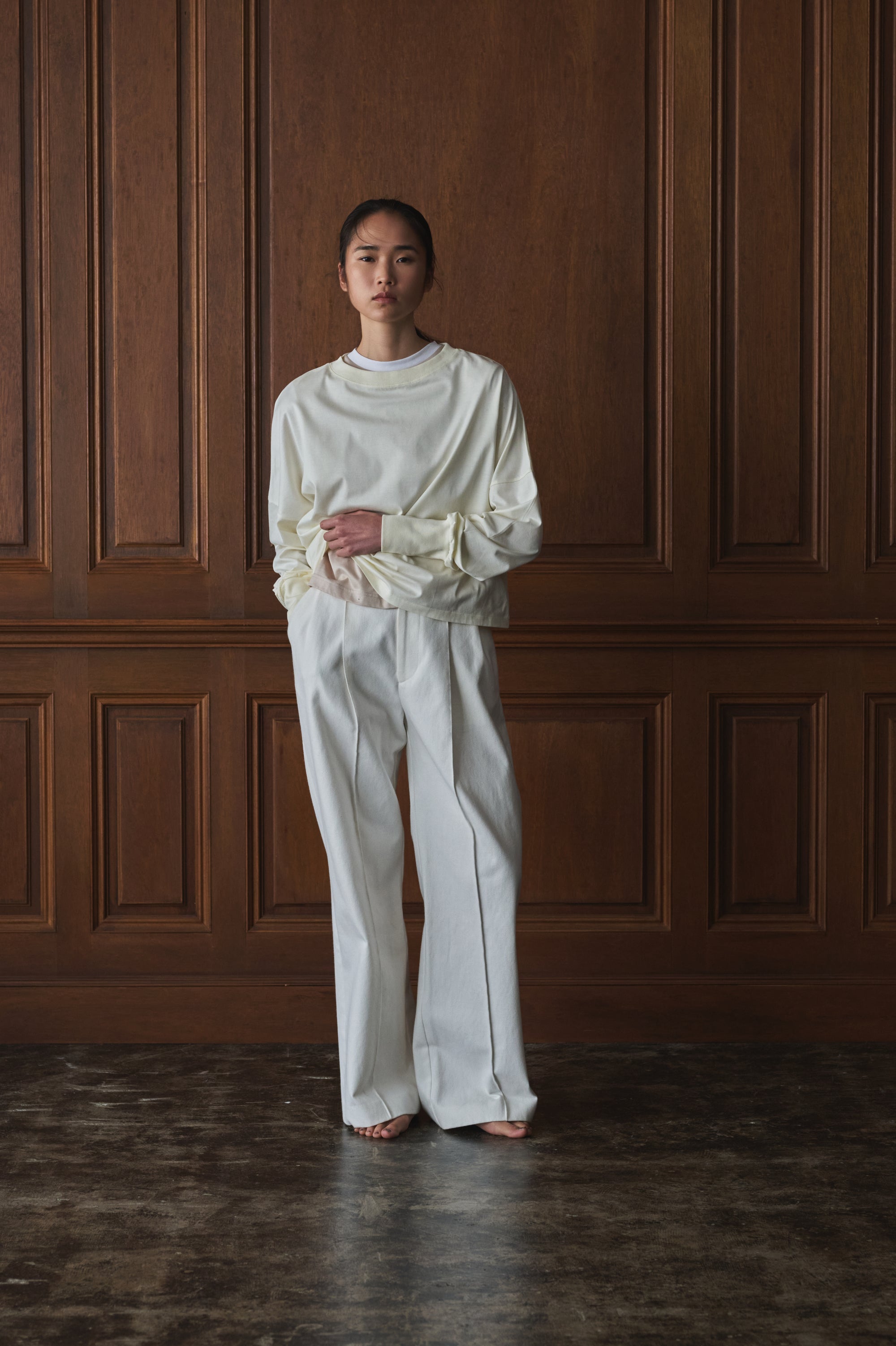 [tuning] denim wide slacks